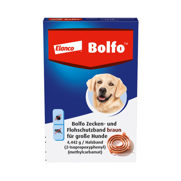 Bolfo Floh- und Zeckenschutzband für große Hunde, wirkt bis zu 4 Monate gegen Flöhe, Länge 66 cm