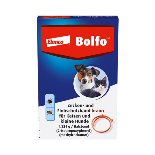 Bolfo Floh- und Zeckenschutzband für kleine Hunde und Katzen, wirkt bis zu 4 Monate gegen Flöhe, Länge 35 cm