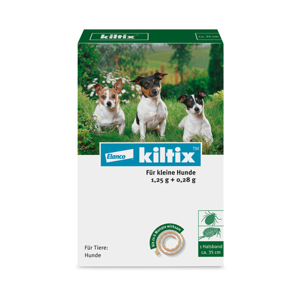 Kiltix Halsband für kleine Hunde gegen Zecken und Flöhe, bis zu 6 Monate Wirkung, Länge ca. 35 cm