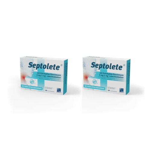 SEPTOLETE mit Eukalyptus-Geschmack 3mg/1mg Lut.-T. Set 