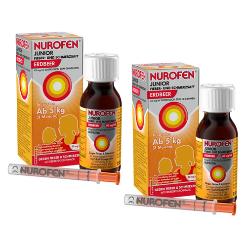 NUROFEN® Junior Fieber- und Schmerzsaft Erdbeer 40 mg 