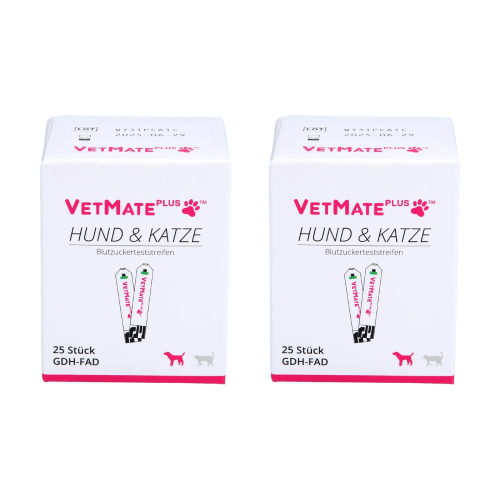 VETMATE PLUS Blutzuckerteststreifen Hund+Katze Set 