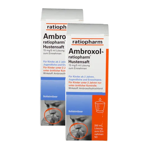 AMBROXOL-ratiopharm Hustensaft Doppelpackung 