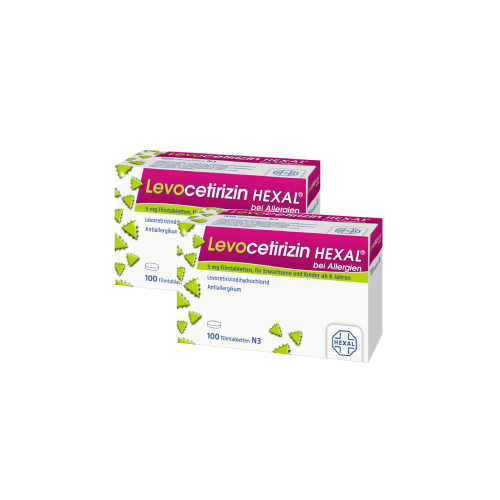 LEVOCETIRIZIN HEXAL bei Allergien 5 mg Filmtabl. Set 