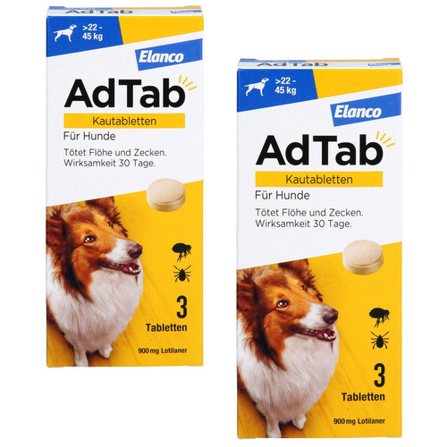 ADTAB 900 mg Kautabletten für Hunde >22-45 kg Set 