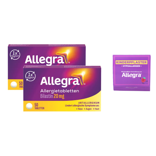ALLEGRA Allergietabletten 20 mg Tabletten + Kinderpflaster