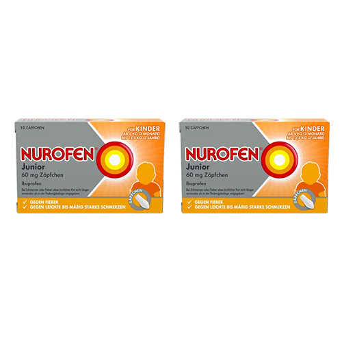 NUROFEN Junior 60 mg Zäpfchen Doppelpackung 