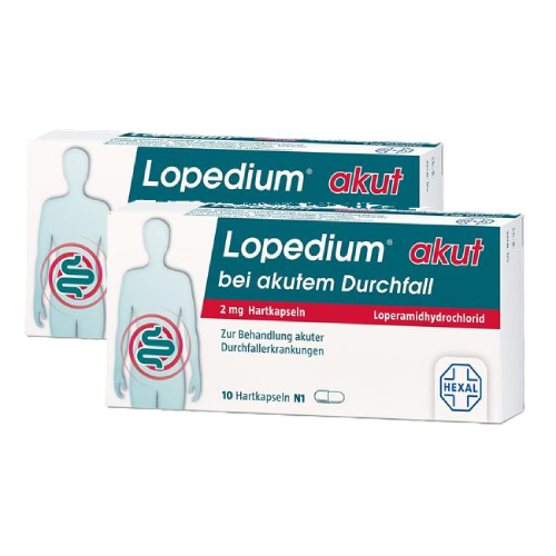 LOPEDIUM akut bei akutem Durchfall Hartkapseln Set 