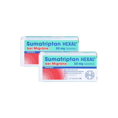 SUMATRIPTAN HEXAL bei Migräne 50 mg Tabletten Set 